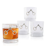 Equestrian Bit Bar Glasses Set of 4