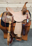 SRS Barrel Saddle Quilted Floral Combo Light Oil