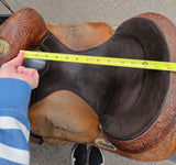 Used Circle Y Proven Barrel Saddle - 14" Wide