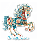 Carousel Horse Western Sticker, Decal