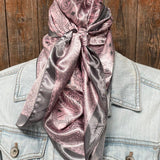 Rodeo Drive Pink & Grey Paisley Wild Rag