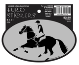 5 x 3" Waterproof Oval Equestrian Horse Sticker: Eventer