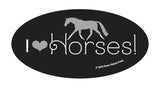 Horse Laptop, Cell Phone & Helmet Sticker: I love Horses