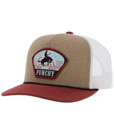 Hooey Youth "Punchy" Hat Tan/White with Blue/Rust & White Patch