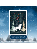 White Horse Holiday Christmas Card