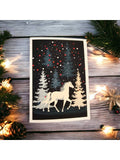 White Horse Holiday Christmas Card