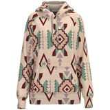 Hooey "Playa" Youth Simply Taupe Hoody with All Over Aztec Pattern