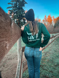 G-G Home & Ranch 1/4 Zip Forest Green Sweatshirt