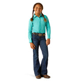 Ariat Girls Long Sleeve Team Kirby Button Up Shirt