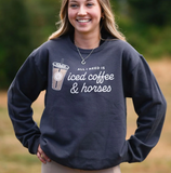 Dapplebay Iced Coffee & Horses Sweatshirt