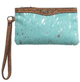 Angel Ranch Wristlet Acid Wash Wristlet Turquoise