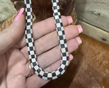 Checkered Black & White Necklace