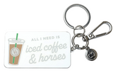 Dapplebay Iced Coffee & Horses - Keychain