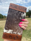 Texas Western Cowhide Tooled Leather Wallet