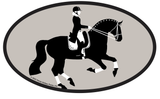 3 x 5" Waterproof Oval Equestrian Horse Sticker: Piaffe