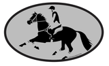 5 x 3" Waterproof Oval Equestrian Horse Sticker: Eventer