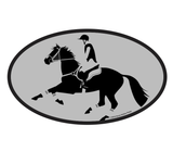 5 x 3" Waterproof Oval Equestrian Horse Sticker: Eventer