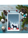 Black Horse Holiday Christmas Card