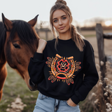 Running With Coyotes Horseshoe Tattoo Crewneck Sweatshirt No. 2