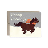 Art Of Melodious Happy Holidays Horse Card