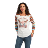 Ariat Ladies Sunset Dreaming 3/4 Sleeve Tee Shirt