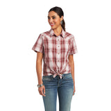 Ariat WMS Real Billie Jean S/S Shirt Russet Plaid